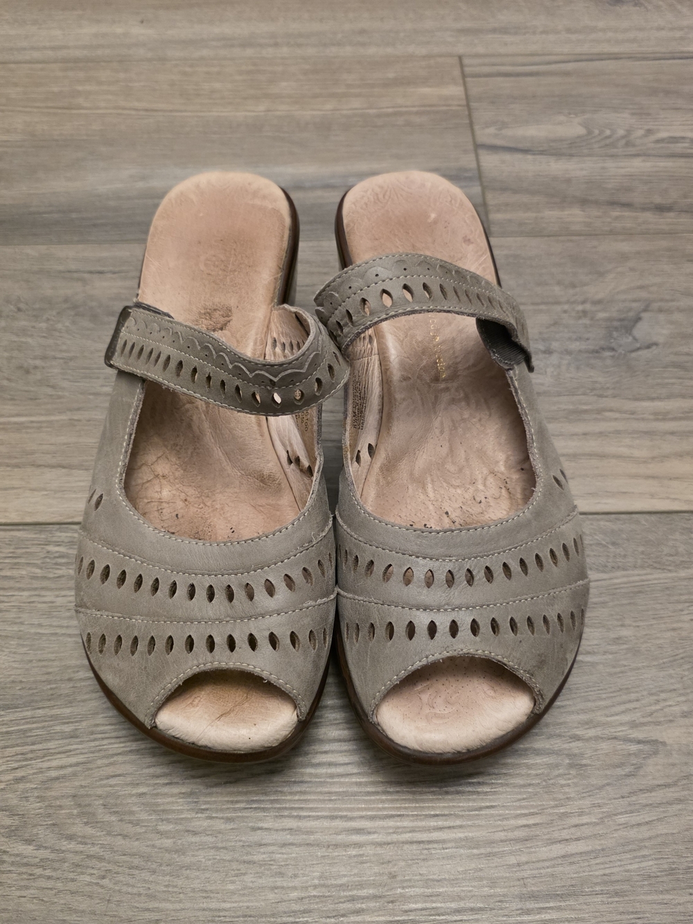 Sandals Jambu "Touring Too" Sport Wedge - Gray Leather Size 8.5
